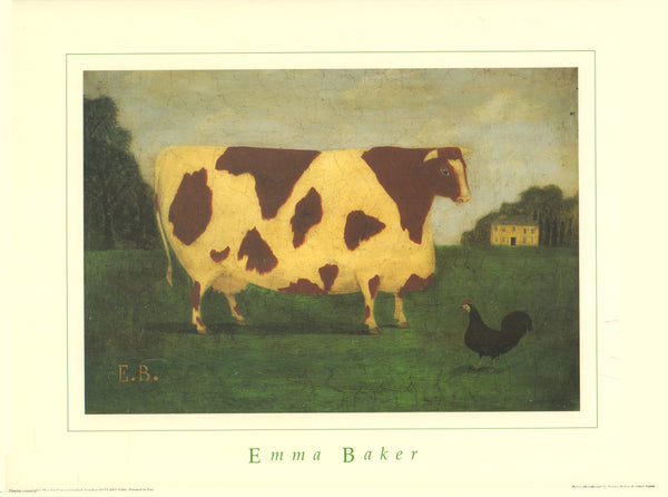 Prize Shorthorn by Emma Baker - 12 X 15 Inches (Art Print).