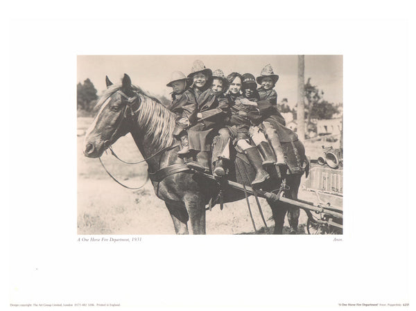 A One Horse Fire Department by Anon  - 12 X 16 Inches (Art Print).