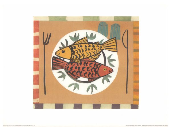 Fish for Supper by Fiona Howard - 12 X 15 Inches (Art Print).
