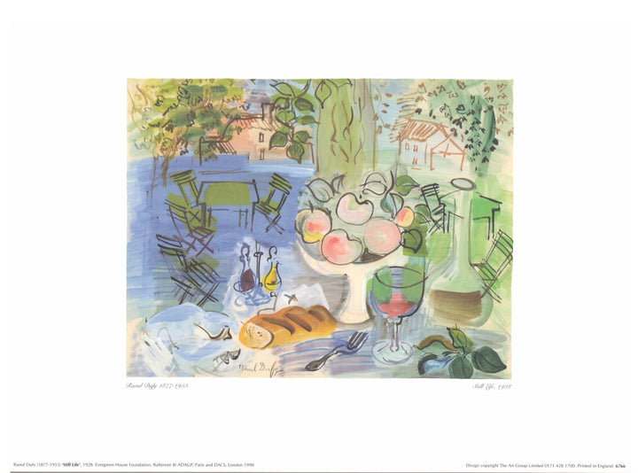 Still Life by Raoul Dufy - 12 X 15 Inches (Art Print).