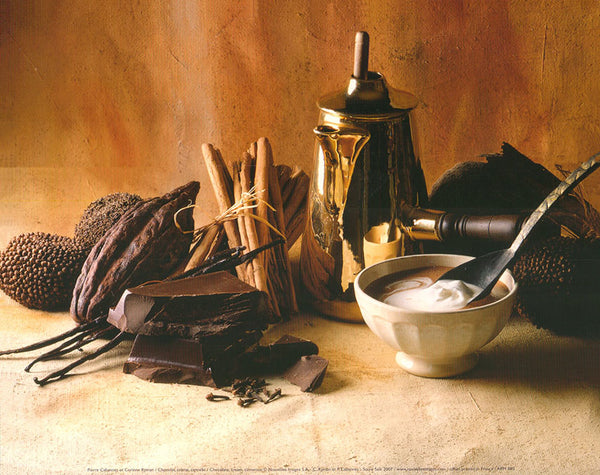 Chocolate, cream, cinnamon by Pierre Cabannes - 10 X 12 Inches (Art Print)