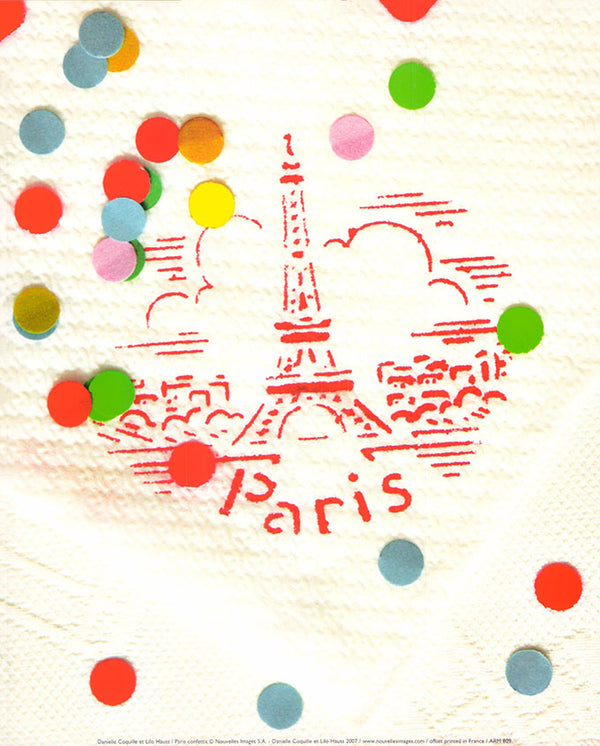 Paris confettis by Danielle Coquille et Lilo Hauss  - 10 X 12 Inches (Art Print)