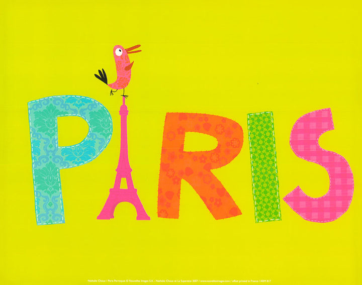 Paris Perroquet by Nathalie Choux - 10 X 12 Inches (Art Print)