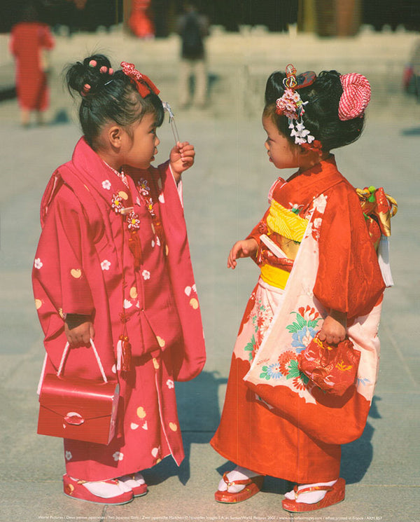 Two Japanese Girls by World Pictures - 10 X 12 Inches (Art Print)