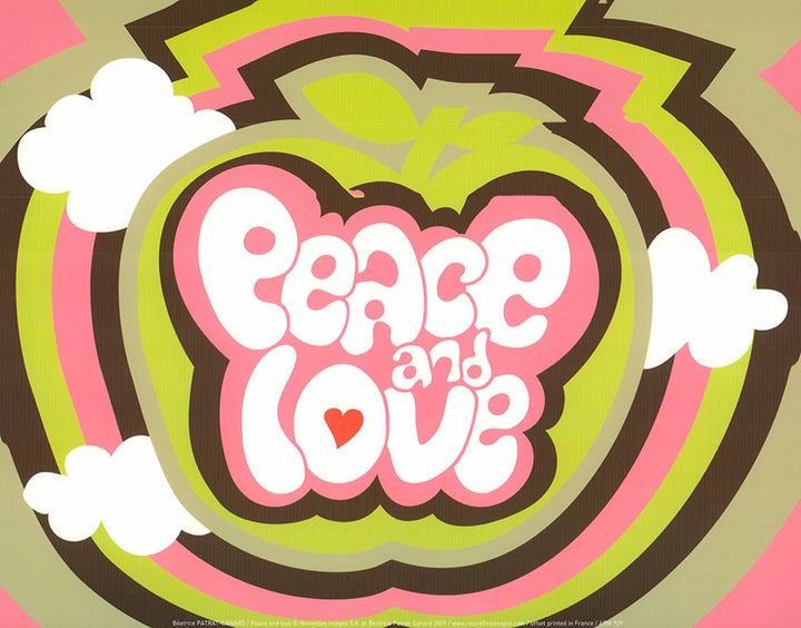 Peace and Love by Béatrice Patrat-Canard - 10 X 12 Inches (Art Print)