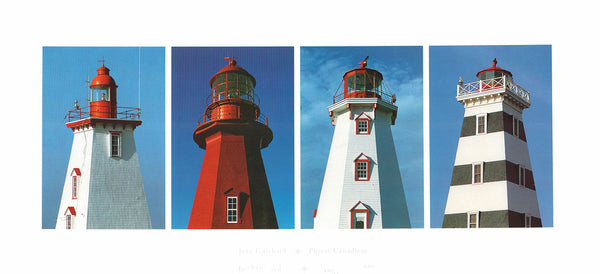 Lighthouses, Canada by Jean Guichard - 9 X 20 Inches (Offset Lithograph)