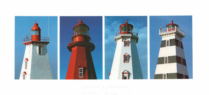 Lighthouses, Canada by Jean Guichard - 9 X 20 Inches (Offset Lithograph)