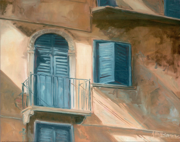 THE BALCONY I by Allayn Stevens - 16 X 20 Inches (Art Print)