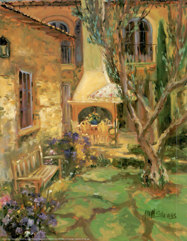 Peaceful Patio by Allayn Stevens - 11 X 14 Inches (Art Print)