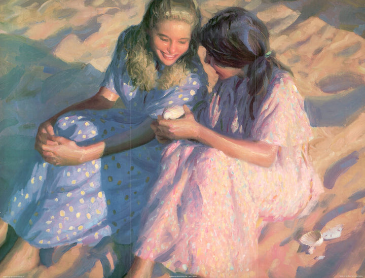 Sisters on the Shore by Anthony Watkins -  24 X 32 Inches (Art Print)