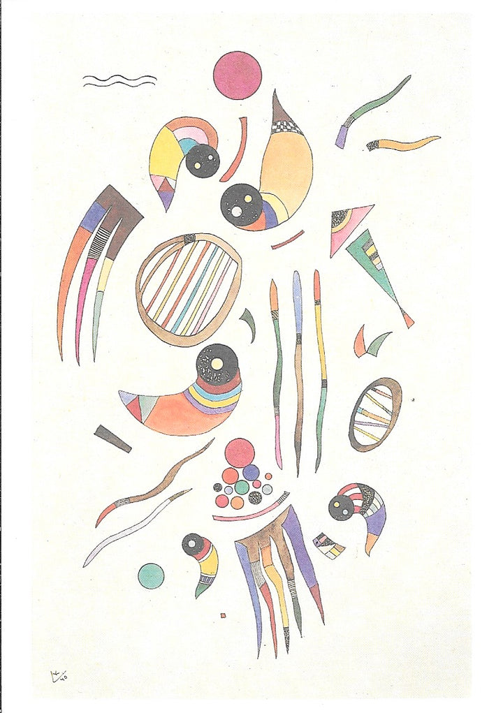 Aquarelle sur Blanc, 1940 by Wassily Kandinsky - 4 X 6 Inches (10 Postcards)