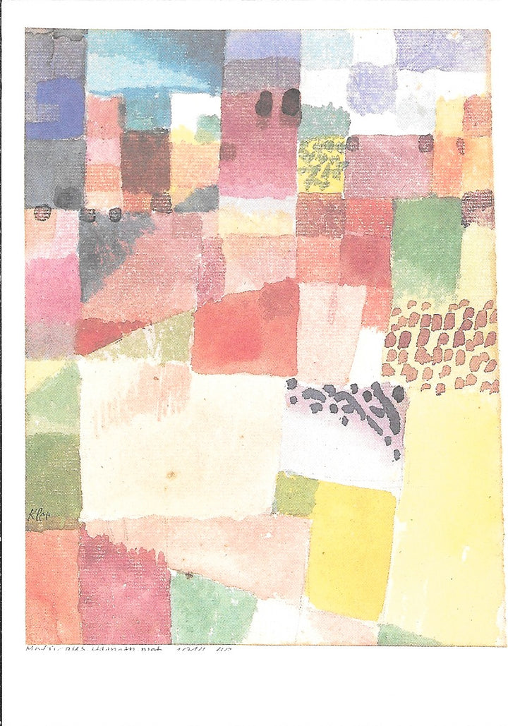Aquarelle sur Ingres Italien by Paul Klee - 4 X 6 Inches (10 Postcards)