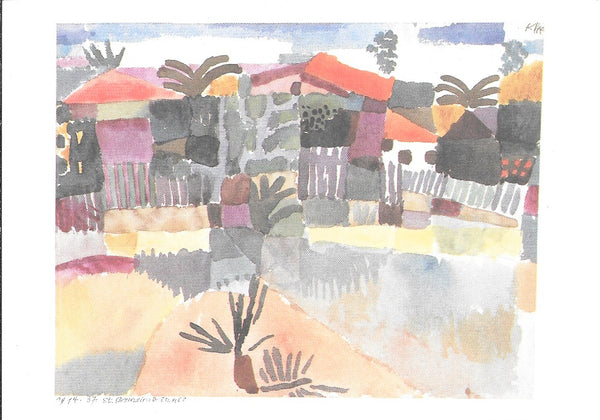 At Midday with Young Palm Tree in the Foreground by Paul Klee - 4 X 6 Inches (10 Postcards)