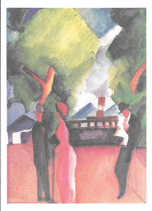 At the Pier by August Macke - 4 X 6 Inches (10 Postcards)