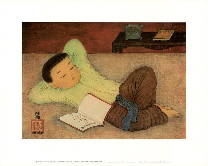 The Sleeping Child, 1963 by Mai-Thu - 16 X 20 Inches (Art Print)