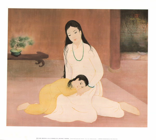 Mère et Enfant, 1978 par Mai-Thu - 20 X 34 pouces (impression d'art)
