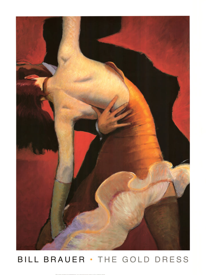 the gold dress painting The Gold Dress, 1999 by Bill Brauer