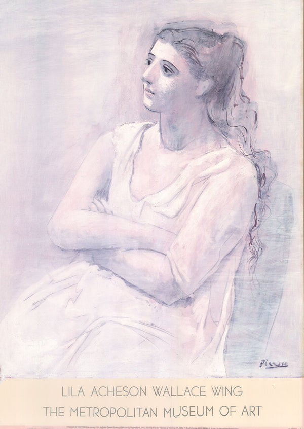 Woman in White, 1923 by Pablo Picasso - 24 X 34 Inches (Offset Lithograph on Board)