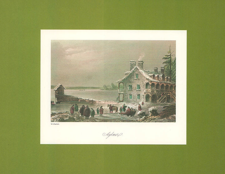 Aylmer by W. H. Bartlett - 9 X 11 Inches (Art Print Hand Colored)