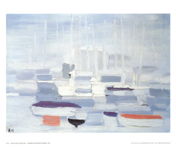 Boats in the Harbour, 1955 by Nicolas De Staël - 10 X 12 Inches (Offset Lithograph)
