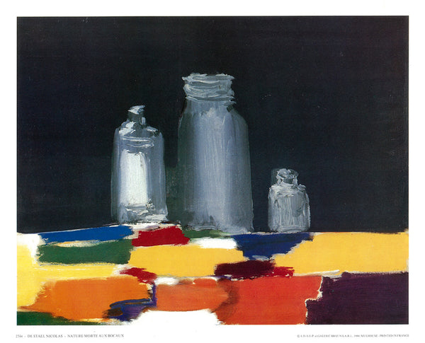 Still Life with Jars by Nicolas De Staël  - 10 X 12 Inches (Art Print)