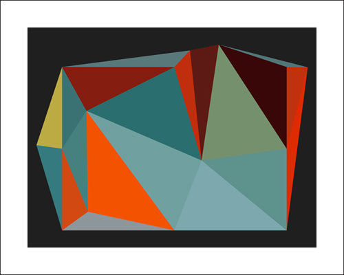 Triangulations n°4, 2013 de Henri Boissière - 16 X 20 pouces (Sérigraphie)