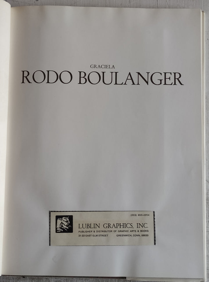 Graciela Rodo Boulanger (Vintage Hardcover Book 1973)