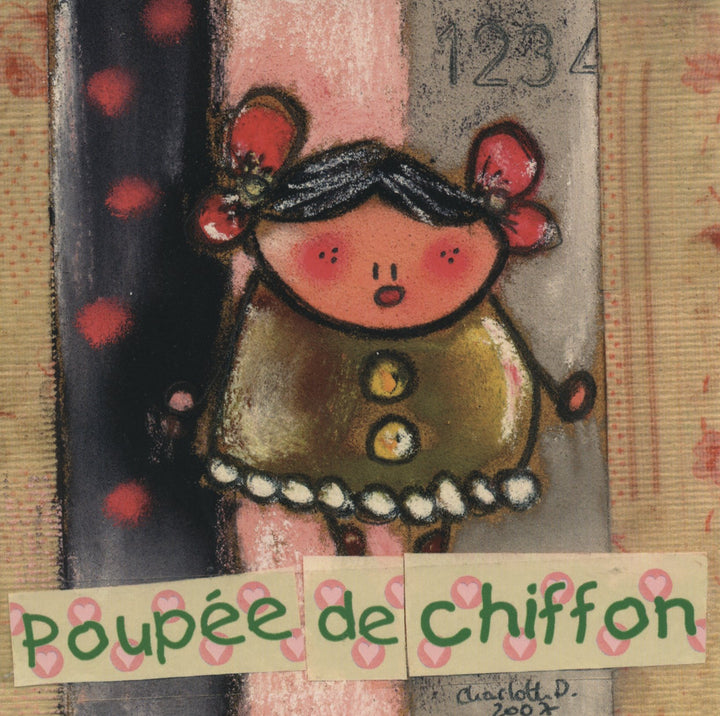 Poupée de Chiffon by Charlotte P. - 6 X 6 Inches (10 Postcards)