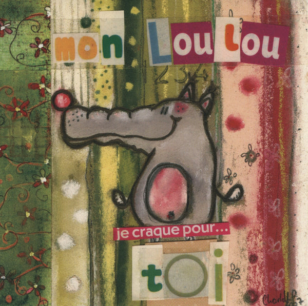 Mon Loulou by Charlotte P. - 6 X 6 Inches (10 Postcards)