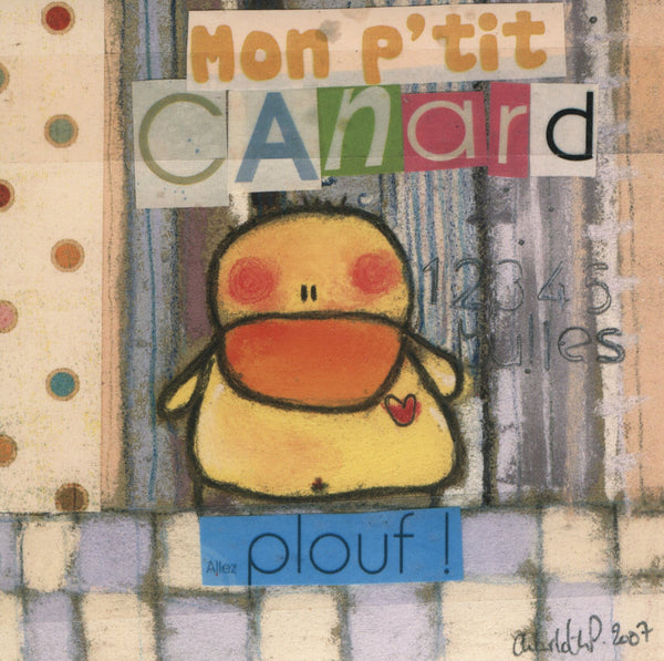 Mon p'tit Canard by Charlotte P. - 6 X 6 Inches (10 Postcards)