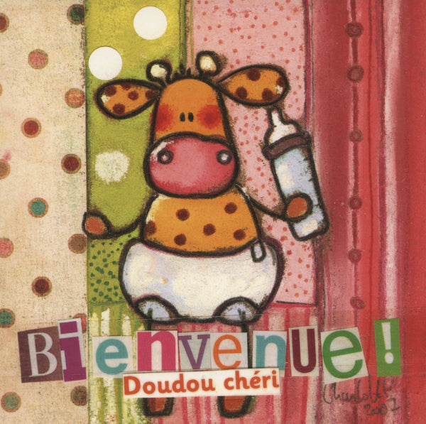 Doudou Chéri by Charlotte P. - 6 X 6 Inches (10 Postcards)