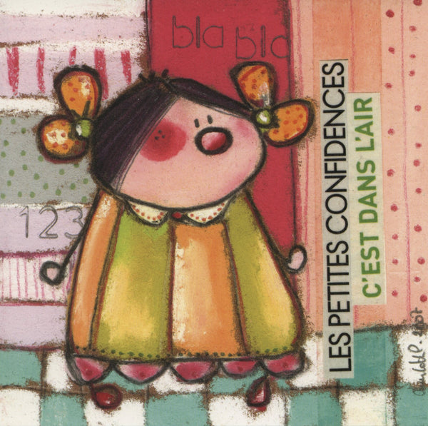 Les Petites Confidences by Charlotte P. - 6 X 6 Inches (10 Postcards)
