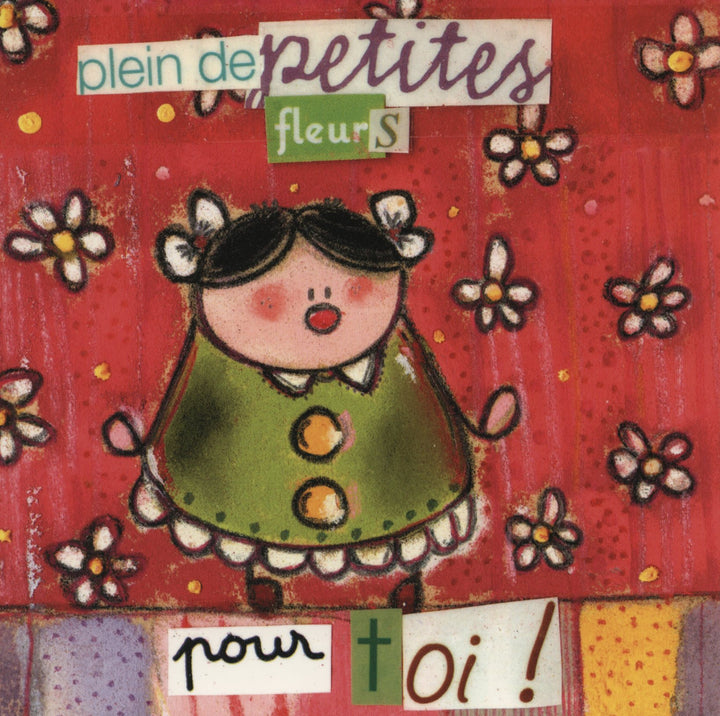 Plein de Petites Fleurs by Charlotte P. - 6 X 6 Inches (10 Postcards)
