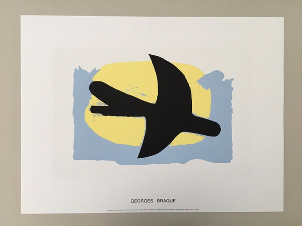 Blue and Yellow Bird, 1960 by Georges Braque - 24 X 32 Inches (Silkscreen / Sérigraphie)