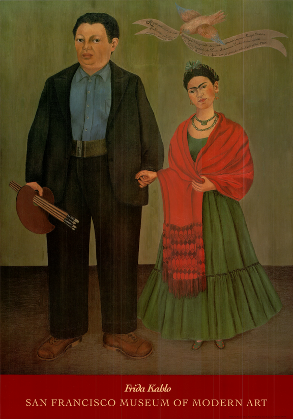 Frida Kahlo and Diego Rivera, 1931 by Frida Kahlo - 27 X 38 Inches (Ar ...
