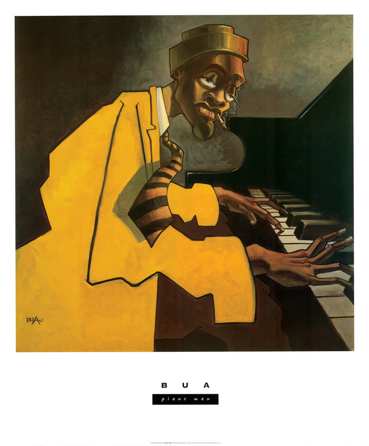 Piano Man by Justin Bua - 24 X 29 Inches (Art Print)