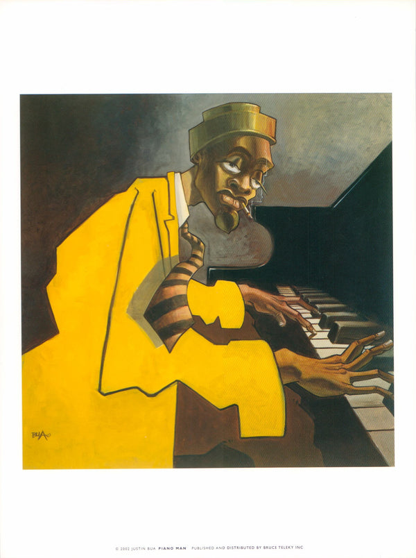 Piano Man, 2002 by Justin Bua - 10 X 12 Inches (Art Print)