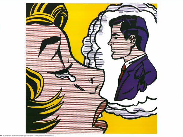 Thinking of Him, 1963 by Roy Lichtenstein - 24 X 32 Inches (Art Print)