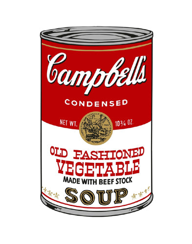 Campbell's Soup Series II, Old Fashioned Vegetable, 1968 by Andy Warhol - 22 X 28 Inches (Art Print)