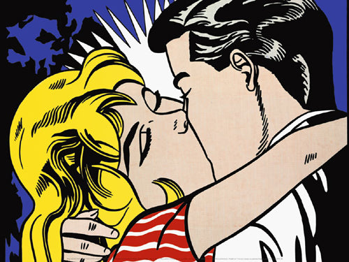 Kiss II, 1962 by Roy Lichtenstein - 12 X 16 Inches (Art Print)