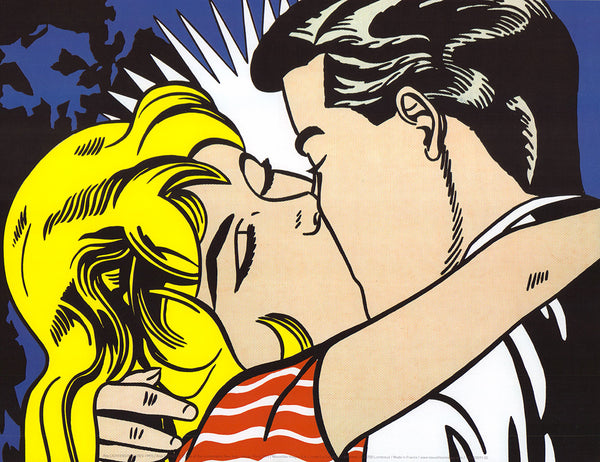 Kiss II, 1962 by Roy Lichtenstein - 12 X 16 Inches (Art Print)