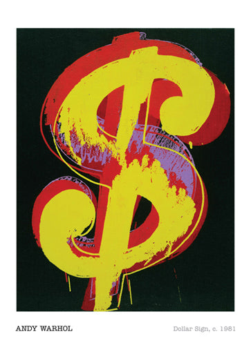 Dollar Sign, 1981 by Andy Warhol - 16 X 20 Inches (Art Print)