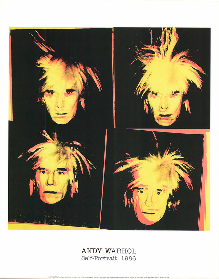 Self-Portrait, 1986 by Andy Warhol - 16 X 20 Inches (Art Print)