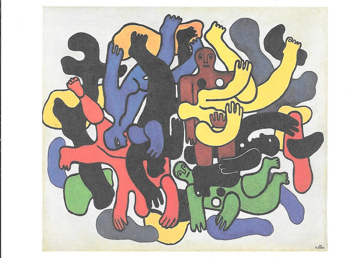 Big Black Divers by Fernand Léger - 4 X 6 Inches (10 Postcards)