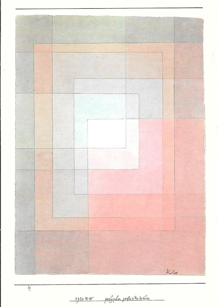 Blanc Serti en Polyphonie by Paul Klee - 4 X 6 Inches (10 Postcards)