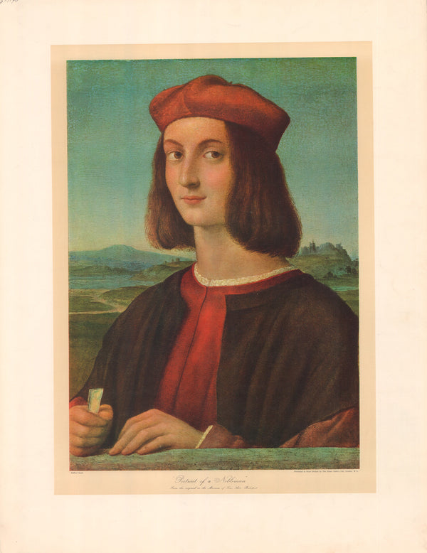 Portrait of Cardinal Ippolito d Este by Raffael Santi - 22 X 28 Inches (Offset Lithograph Fine Art Print)
