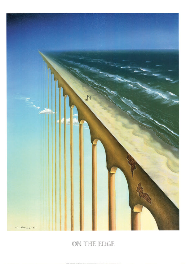 On the Edge by Samy Charnine - 24 X 34 Inches (Art Print)