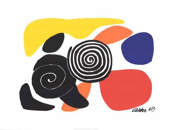 Spirals and Petals, 1969 by Alexander Calder - 24 X 32 Inches (Silkscreen / Sérigraphie)