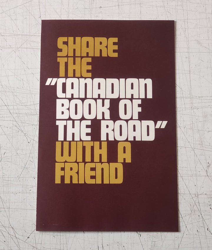 Canadian Book of the Road (Vintage Hardcover Book 1979)