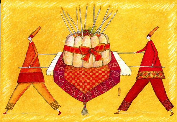 At King's Banquet by Gaelle Boissonnard - 4 X 6 Inches (10 Postcards / 10 Cartes Simples)